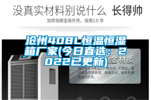 沧州408L恒温恒湿箱厂家(今日直选：2022已更新)