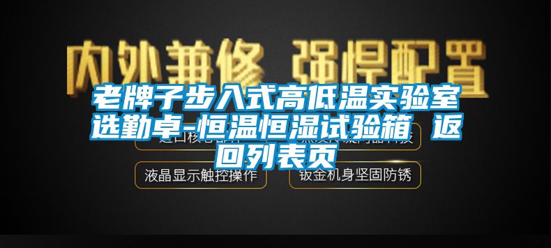 老牌子步入式高低温实验室选勤卓-恒温恒湿试验箱 返回列表页